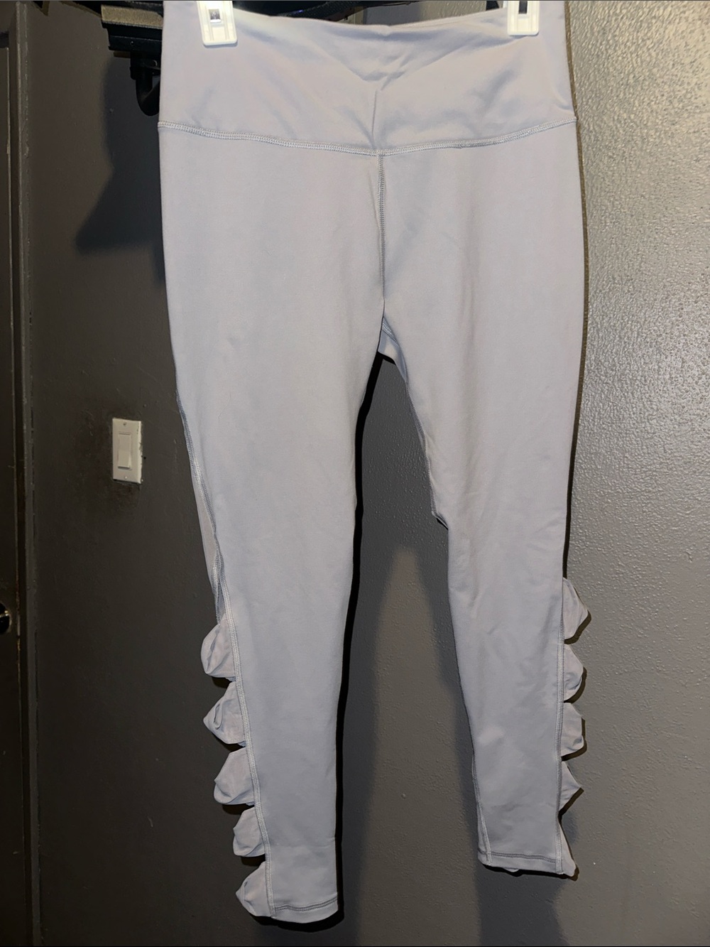 Victoria's Secret Girls Light Gray Ruffle Side Leggings